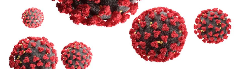 Visualization of the SARS-CoV-2 virus (COVID19) Stock Illustration