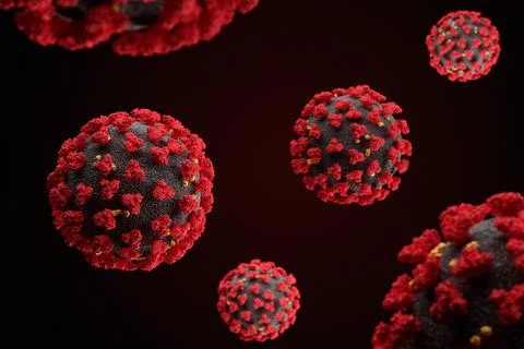 Visualization of the SARS-CoV-2 virus (COVID19) Stock Illustration