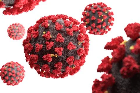 Visualization of the SARS-CoV-2 virus (COVID19) Stock Illustration