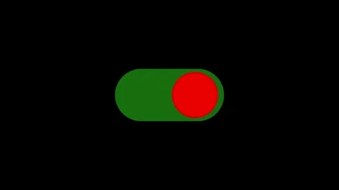 Visualization of setting switch, switch on switch off control animation toggl Stock Footage 304718629