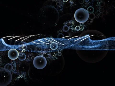 Visualization of Sine Waves Stock Illustration