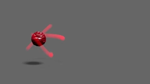 Visualization of a slightly fuzzy atom with its spin and electrons rotating.. 스톡 동영상 305303915