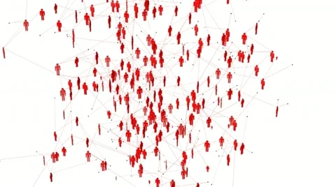 Visualization of a social network being created. Video stock 12036115