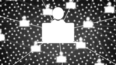 Visualization of a social network being created. Video stock 60237869