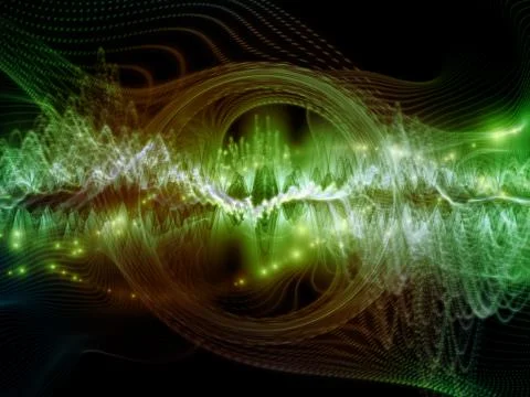 Visualization of Sound Wave 库存插图