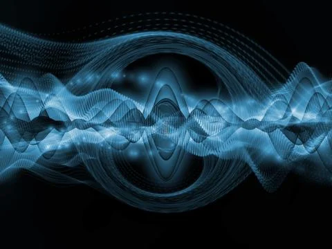 Visualization of Sound Wave Stock Illustration
