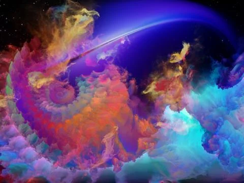 Visualization of Space Nebula Illustrazione stock