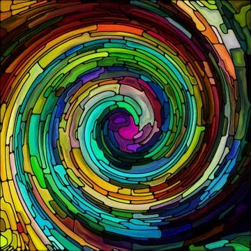 Visualization of Spiral Color 스톡 일러스트