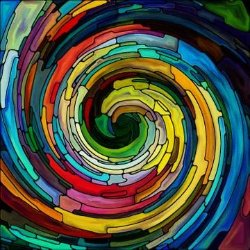 Visualization of Spiral Color Illustrazione stock