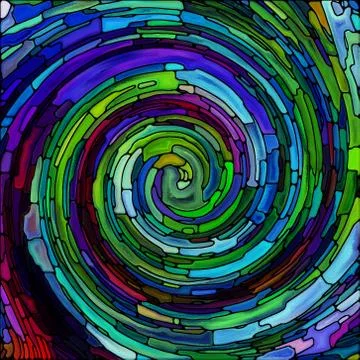Visualization of Spiral Color Stock Illustration