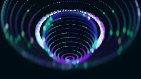 Visualization of superconductivity field. Abstract sphere of glowing dots Stock Illustration