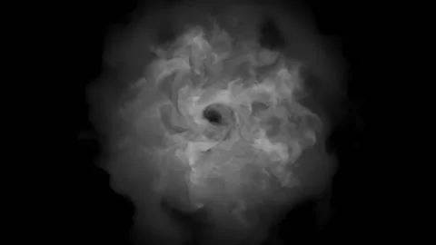 Visualization of the swirling of layers of gas when it is pulled into a funnel Stock Footage 169201105