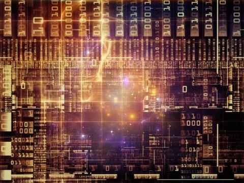 Visualization of Technology Links Stock Illustration