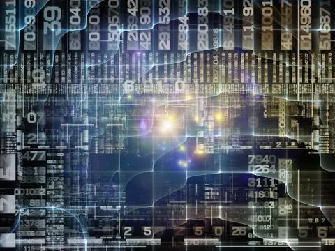 Visualization of Technology Links Stock Illustration