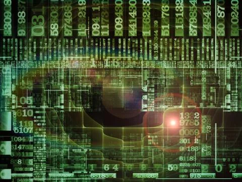 Visualization of Technology Links Stock Illustration