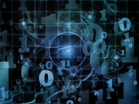 Visualization of Technology Links Stock Illustration