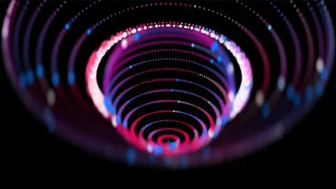 Visualization of thermonuclear technologies. Abstract sphere of glowing dots Stock Illustration