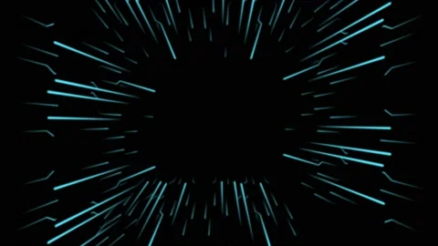 Visualization of the transfer of information on a black background, light neon Stock Footage 238535304