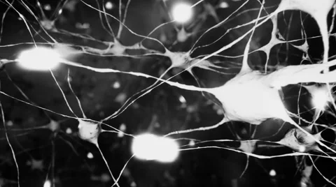 Visualization of a very active brain or neural net. Stock Footage
