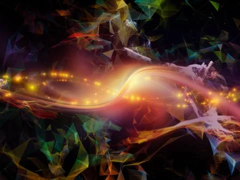 Visualization of Virtual World Stockillustratie