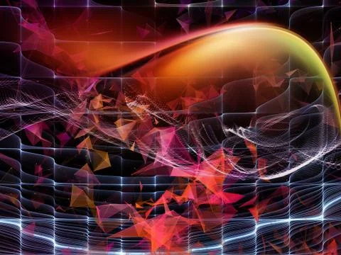 Visualization of Virtual World Illustrazione stock
