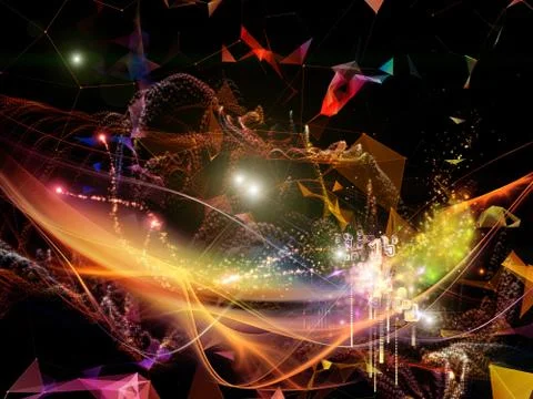 Visualization of Virtual World Illustrazione stock