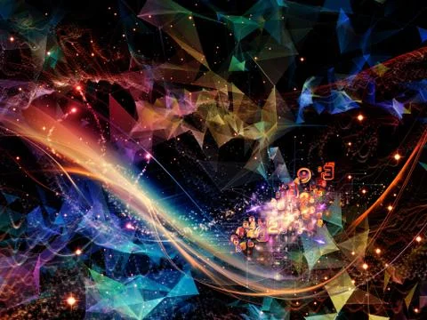 Visualization of Virtual World Stockillustratie