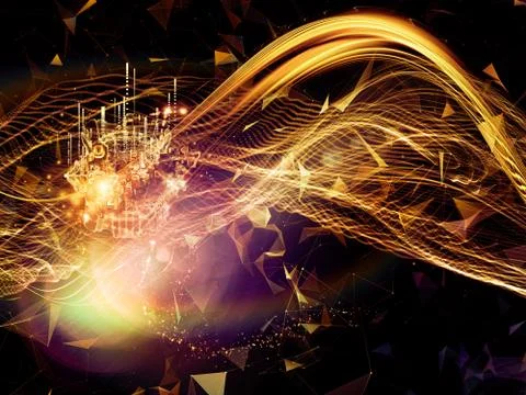 Visualization of Virtual World Illustrazione stock