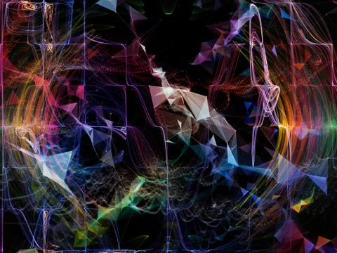 Visualization of Virtual World Stock Illustration