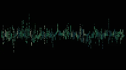 Visualization of voice record, artificial intelligence. Music equalizer Stock Footage