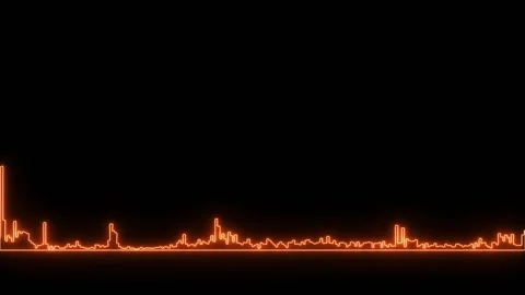 Visualization of voice record, artificial intelligence. Music equalizer, audio Stock Footage 146234057