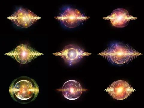 Visualization of Wave Particle Illustrazione stock