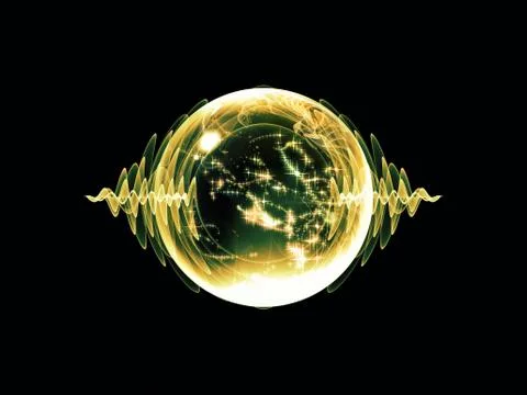 Visualization of Wave Particle Illustrazione stock