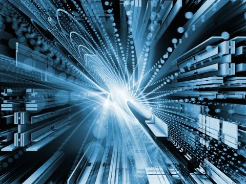 Visualization of Wave Particle Stock Illustration