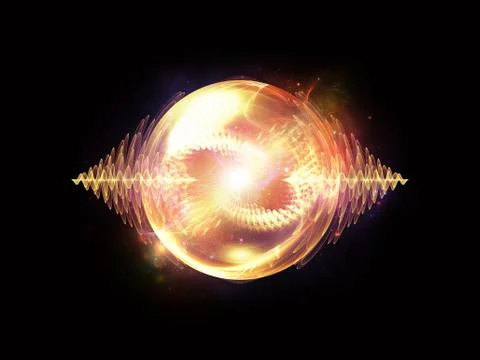 Visualization of Wave Particle Illustrazione stock