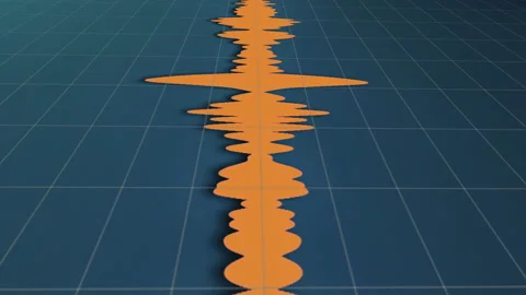 Visualization of the waveform of a digital signal from a recorder. Stock Footage 167216319