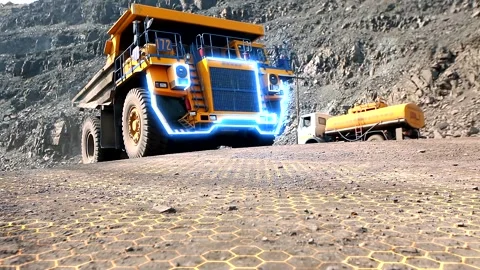 Visualization of the work of artificial intelligence. Digitalization in the coal Vidéo 167985584