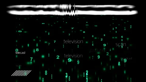 Visualization of work with big data. Volume, variety, velocity. Data-processing Stock Footage 154045147