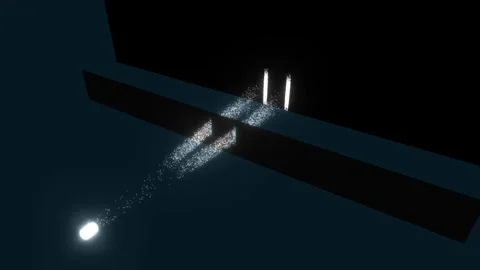 Visualization of Young’s double-slit experiment Stock Footage 335388474