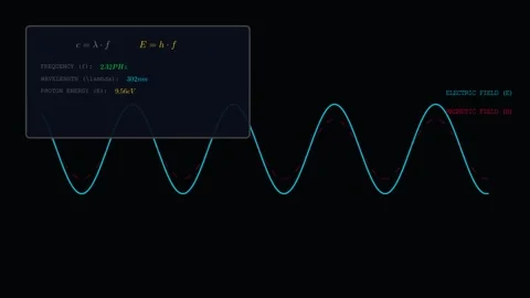 Visualize the Electromagnetic Field and the Photon Vídeo Stock 335764574