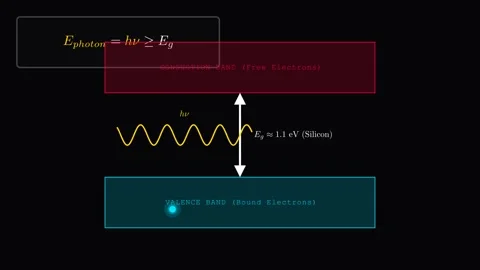 Visualize the quantum mechanics of Band Gap Excitation Vídeo Stock 335764580