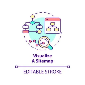 Visualize sitemap concept icon イラスト素材