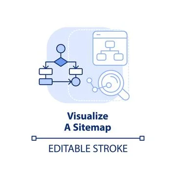 Visualize sitemap light blue concept icon イラスト素材