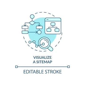 Visualize sitemap turquoise concept icon イラスト素材