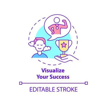 Visualize your success concept icon イラスト素材