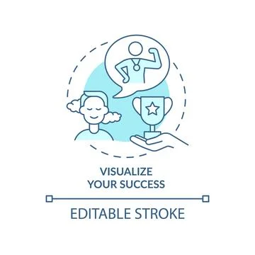 Visualize your success turquoise concept icon イラスト素材