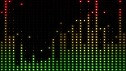 Visualizer Equalizer Colorful Lights Audio Digital Board Analyzer Background VJ Video stock 81202580