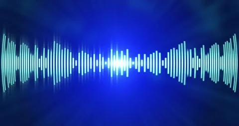Visualizer equalizer meters modern audio on blue background.Loop. Stock Footage 170981113