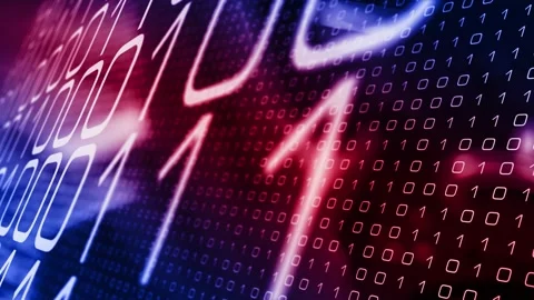 Visualizing the binary world motion backgrounds that bring binary code to life. Video stock 246742723