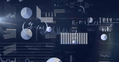 Visualizing central data analytics on digital interface, with pie charts bar Stock Photos